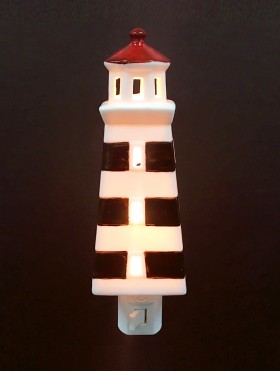 Porcelain West Point Light House Night Light with Gift Box